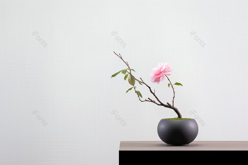 日式花艺器皿室内的绿植室内摄影,高清,摄影图,摄影图片,图片大全,摄影图免费下载